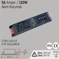 5A.120W  İÇ MEKAN LED TRAFOSU 24V. 1